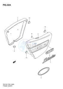 GN125 (E2) drawing FRAME COVER (MODEL X Y)