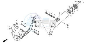 CB1300SA CB1300SUPERBOLD'OR drawing EXHAUST MUFFLER