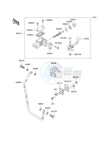 KX 125 M (M3) M3 drawing FRONT MASTER CYLINDER