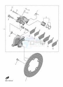 YZF600W YZF-R6 (BN6V) drawing REAR BRAKE CALIPER