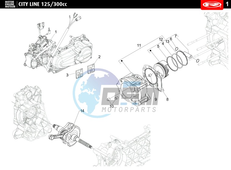 CRANKCASE COMPLETE  300cc