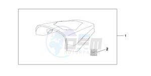 CBR125RW9 Germany - (G / WH) drawing REAR SEAT COWL - WHITE