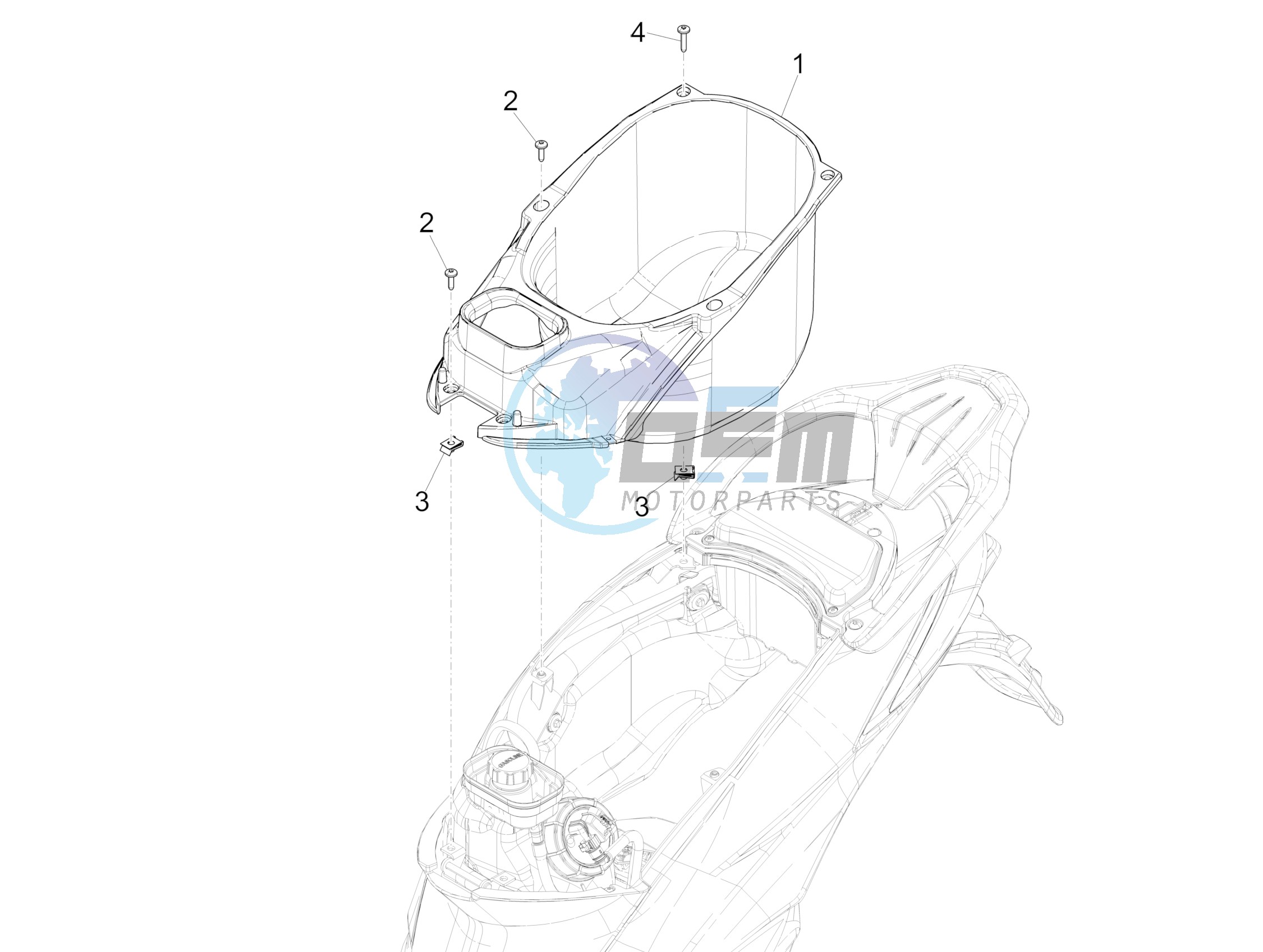 Helmet housing - Undersaddle