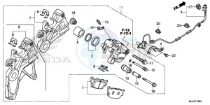 NC750XDE NC750XD Europe Direct - (ED) drawing REAR BRAKE CALIPER