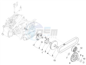 GTS 300 HPE 4T-4V IE ABS E4 (NAFTA) drawing Driving pulley