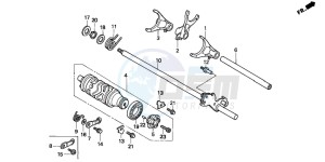 CBR600SE drawing GEARSHIFT DRUM