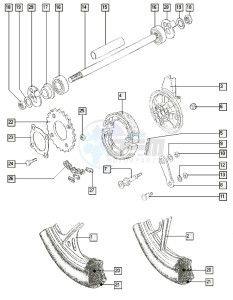 QUADRO_25-45kmh_T-X 50 T-X drawing Rear wheel