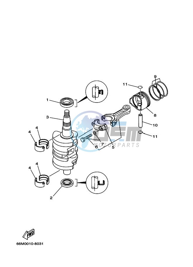 CRANKSHAFT--PISTON