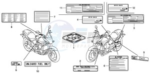 CB600FA CB600FA drawing CAUTION LABEL