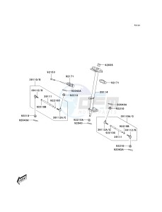 KSF 50 B [KFX50] (B7F-B9S) B8F drawing STEERING SHAFT