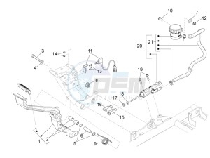 California 1400 Custom ABS 1380 drawing Rear master cylinder