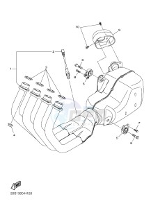 XJ6SA 600 DIVERSION (S-TYPE, ABS) (36DH 36DK) drawing EXHAUST