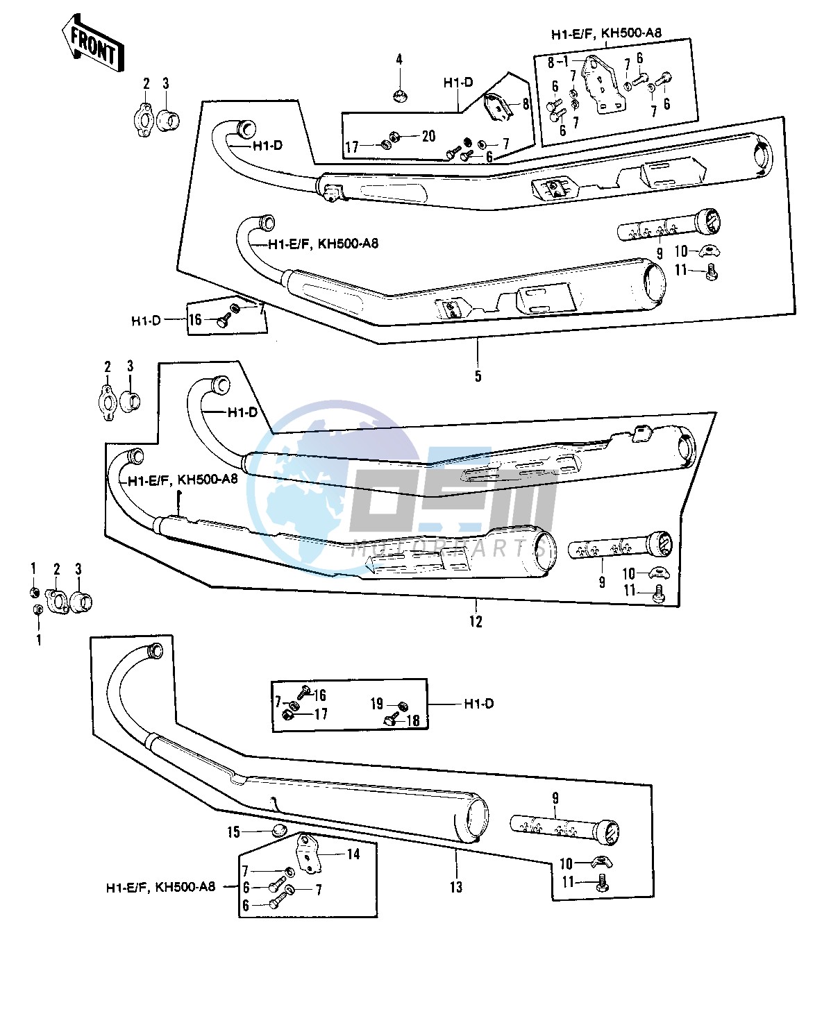 MUFFLERS -- 73-75 D_E_F & 76 A8- -