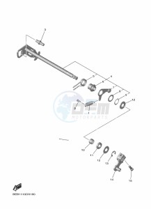 YZF690 YZF-R7 (BEB4) drawing SHIFT SHAFT