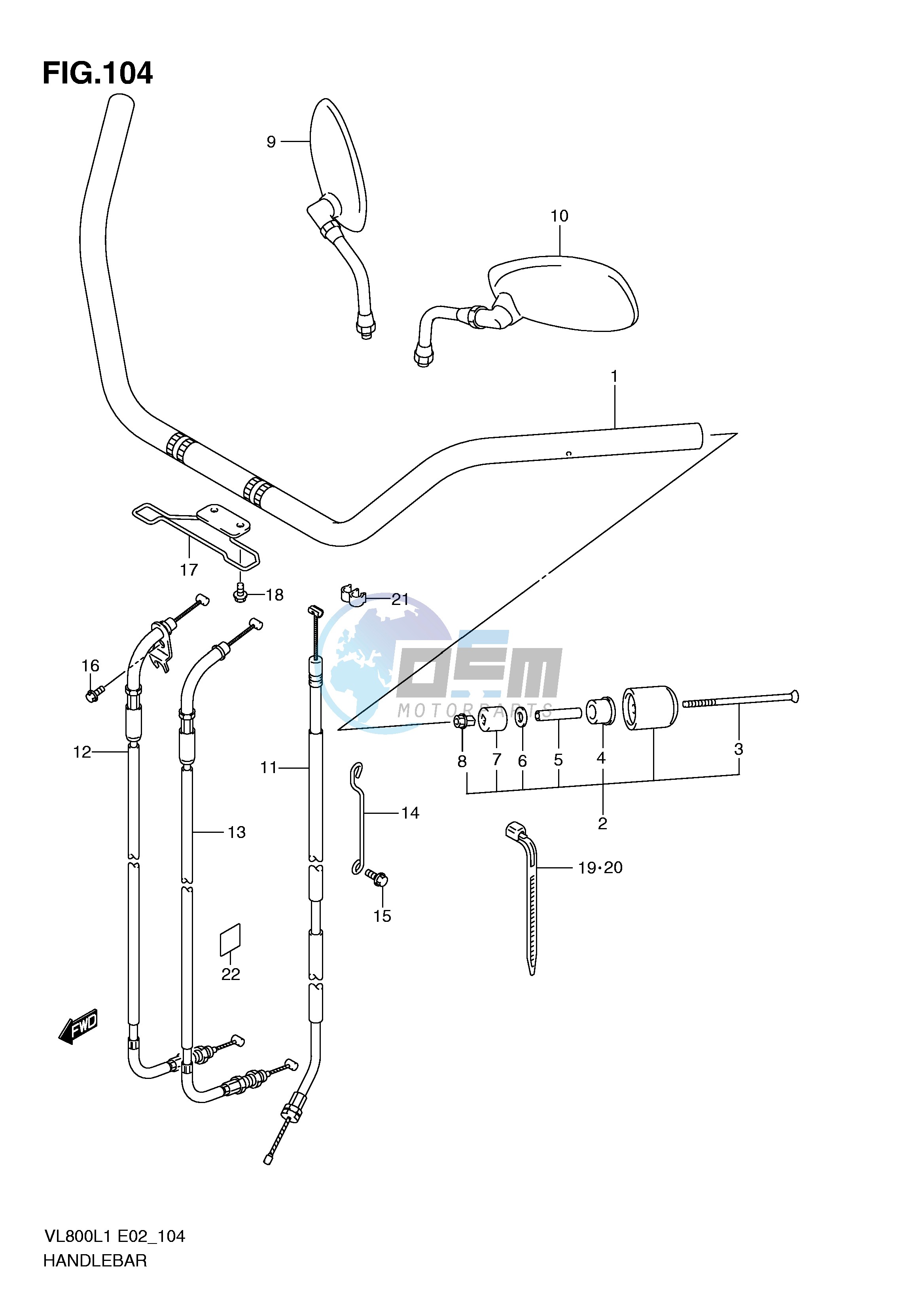 HANDLEBAR (VL800CL1 E19)