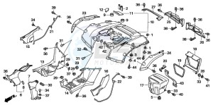 TRX500TM drawing REAR FENDER