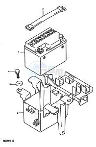 RGV250 1989 drawing BATTERY