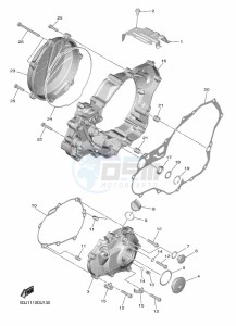 YZ450F (B2WD) drawing CRANKCASE COVER 1