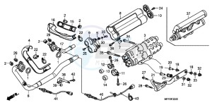 VT1300CXAC drawing EXHAUST MUFFLER