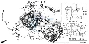 CB500XAE CB500X ABS UK - (E) drawing CRANKCASE