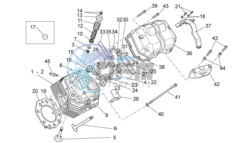 Cylinder head and valves