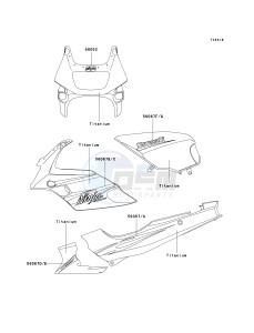 EX 500 D [NINJA 500R] (D6F-D9F) D7F drawing DECALS-- TITANIUM- --- D7F- -