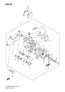 LT-Z400 (E28-E33) drawing REAR CALIPER