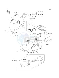 KX 250 R [KX250] (R1) R1 drawing MUFFLER-- S- -