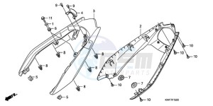 CBF125MA Europe Direct - (ED) drawing REAR COWL