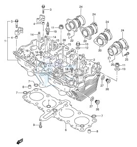 GSX750F (E2) drawing CYLINDER HEAD