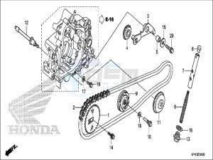 CRF110FH Europe Direct - (ED) drawing CAM CHAIN/TENSIONER