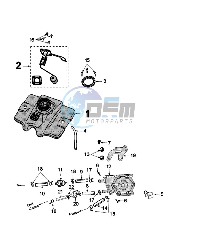 TANK AND FUEL PUMP