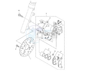 VITY 125 drawing FRONT BRAKE CALIPER