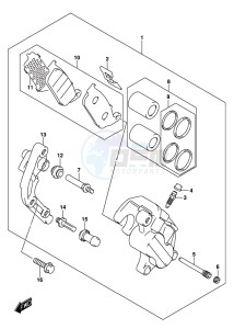 GSX-250RA drawing FRONT CALIPER