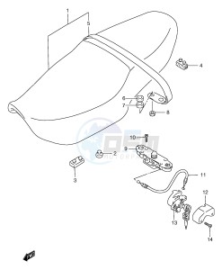 GSF1200 (E2) Bandit drawing SEAT