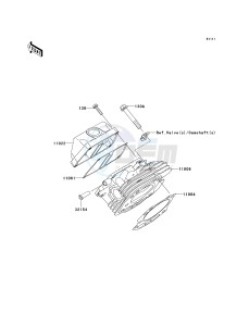 KAF 400 B [MULE 600] (B1) B1 drawing CYLINDER HEAD