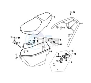 ORBIT II 50 45KMH (L8) EU drawing BUDDYSEAT - HELMET BOX - CARRIER