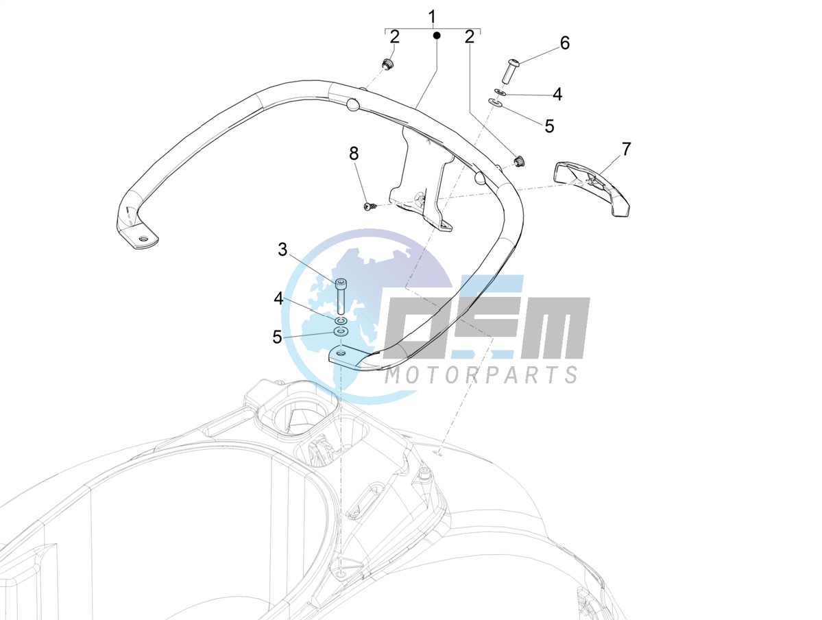 Rear luggage rack