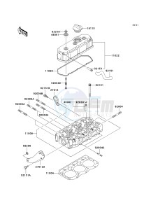 KAF 950 C [MULE 3010 TRANS4X4 DIESEL] (C7F) C7F drawing CYLINDER HEAD