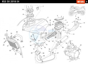 RS3-50-E4-BLACK-FLUOR-RACING drawing TANK-EXHAUST-ENGINE