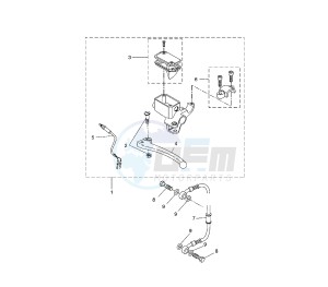 YQ AEROX 50 drawing REAR MASTER CYLINDER 3C+G71386W+G7139