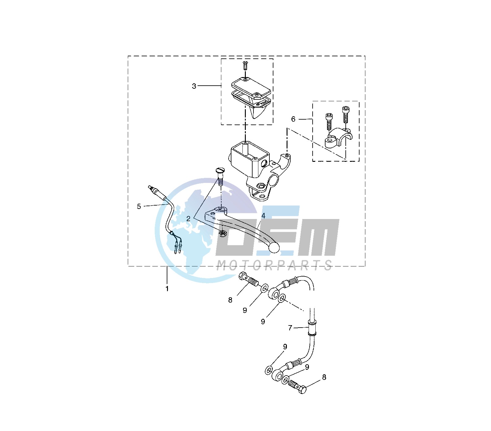 REAR MASTER CYLINDER 3C+G71386W+G7139