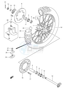 DR-Z400 (E3-E28) drawing REAR WHEEL