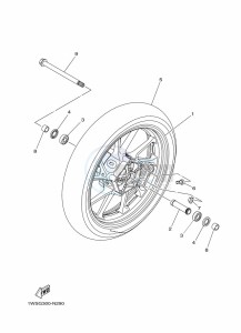 MT-07 MTN690-U (BHH5) drawing FRONT WHEEL