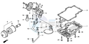 CB750F2 SEVEN FIFTY drawing OIL PAN/OIL PUMP