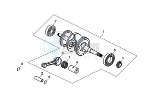 CELLO 125 drawing CRANKSHAFT