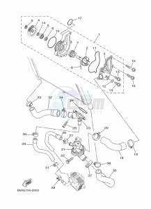 XSR900 MTM850 (BAE1) drawing WATER PUMP