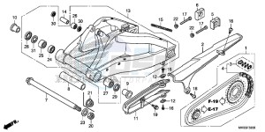 CBR1000RAG CBR1000 - Fireblade ABS Europe Direct - (ED) drawing SWINGARM