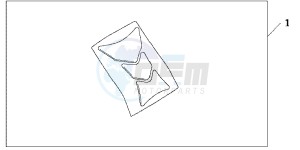 CBR600FB drawing TANK PAD HONDA WI NG LOGO