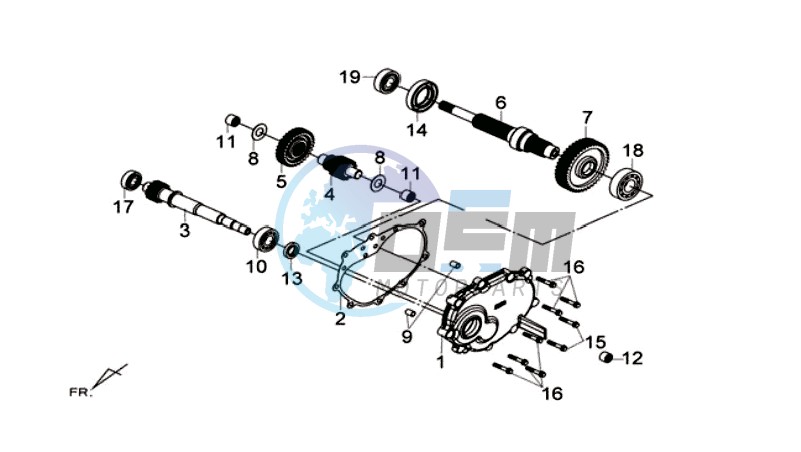 CRANKCASE - DRIVE SHAFT